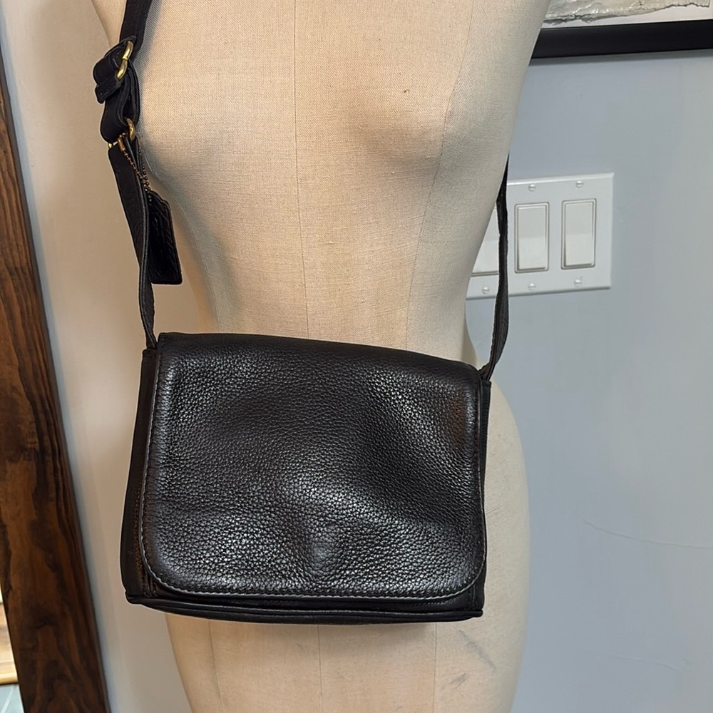 COACH 4929 vintage Sonoma navy Pebbled Leather Shoulder Bag Purse